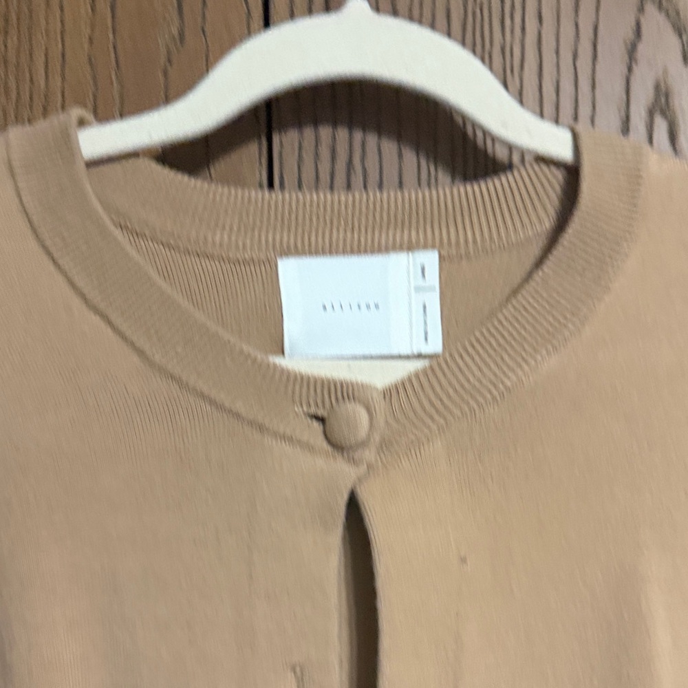 Camel Button-Up Cardigan - Picture 3 of 5